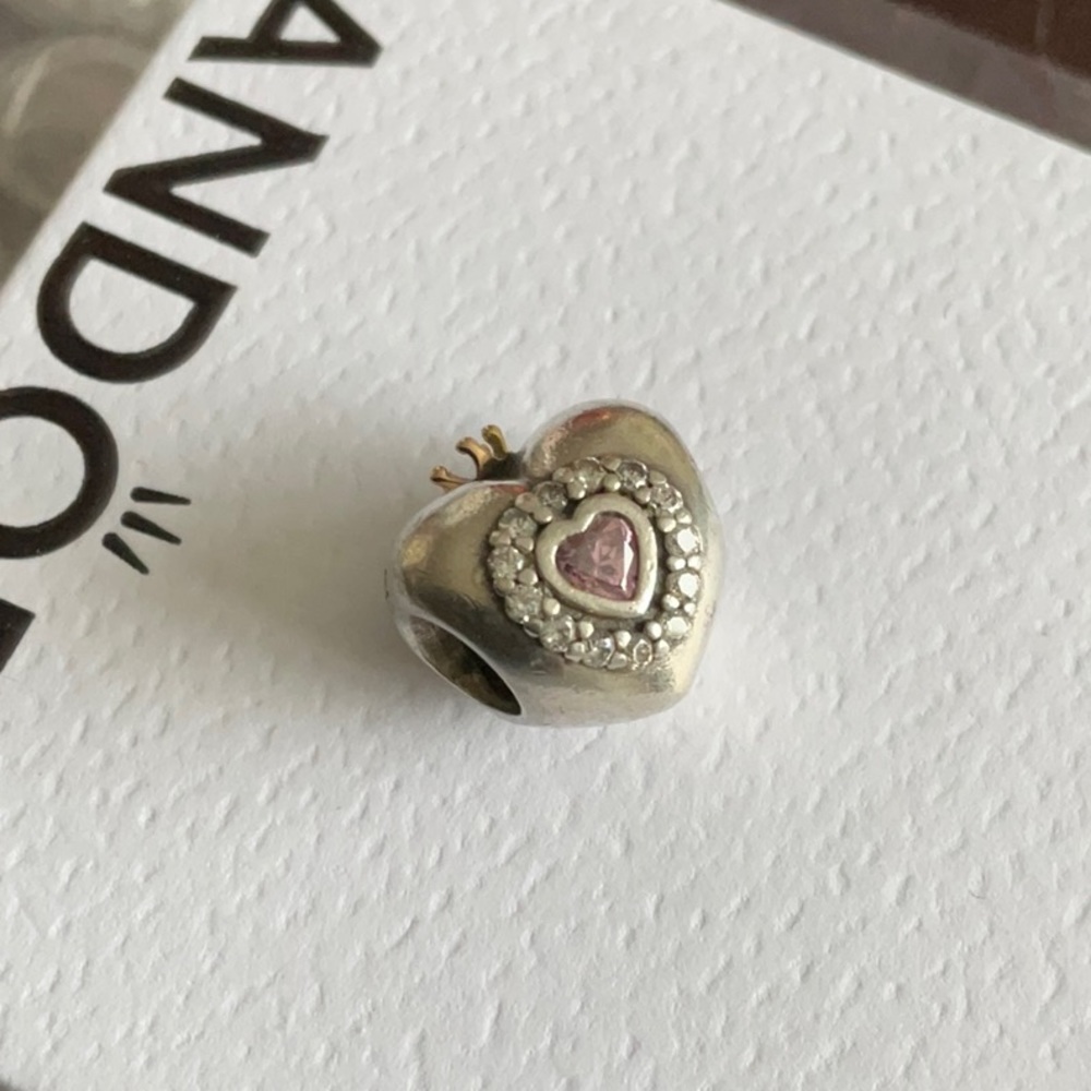 Pandora two tone Princess Heart charm